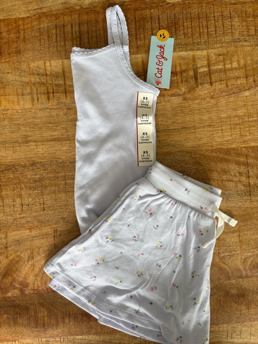 Cat & Jack Ribbed Tank Top with Floral Skirt Set Little Girl Spring/ Summer